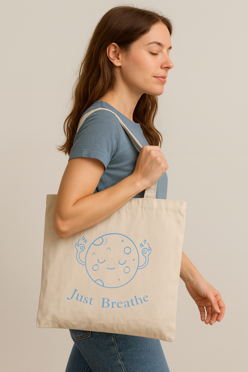 Handmade printed tote bag