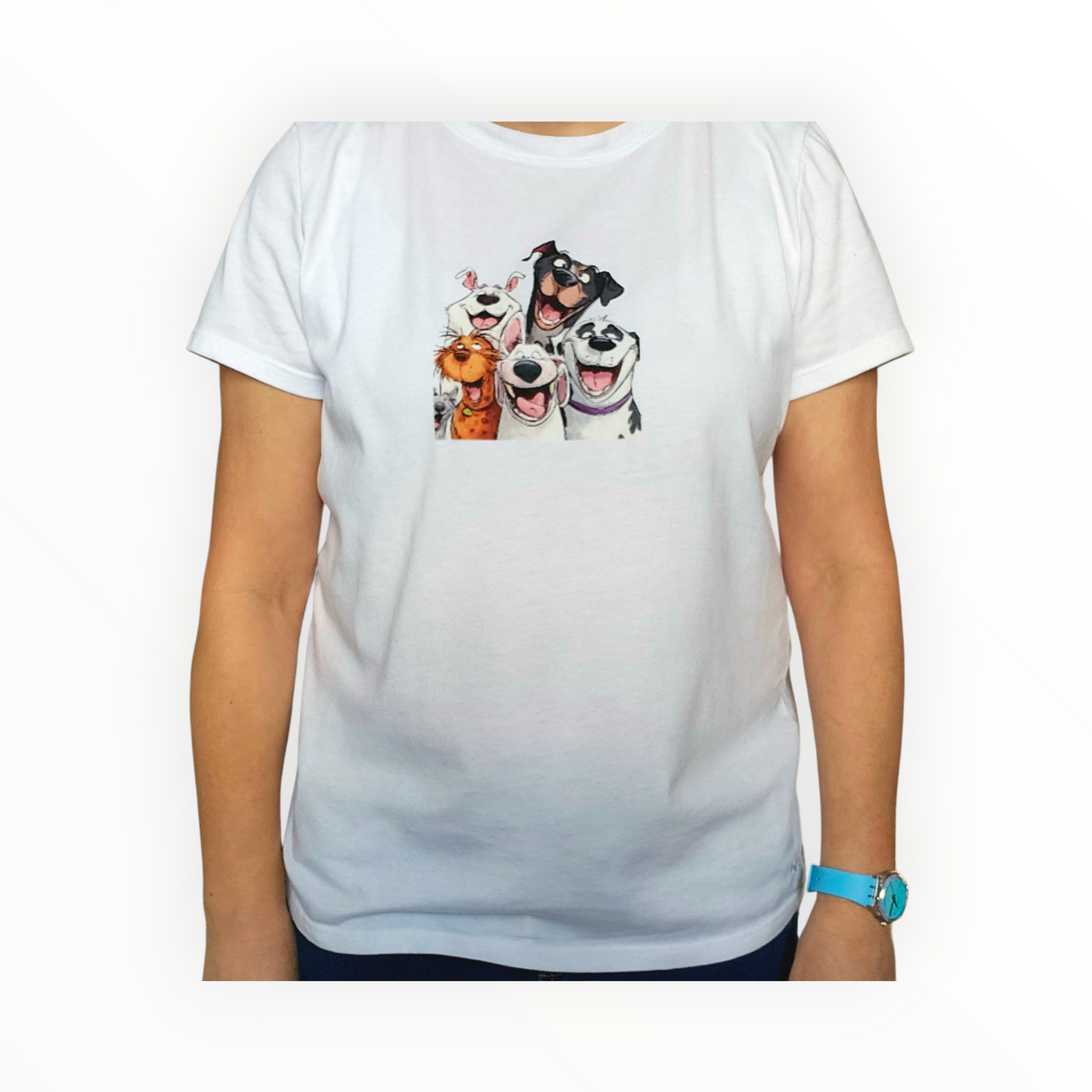 Smiling Dog group women t-shirt