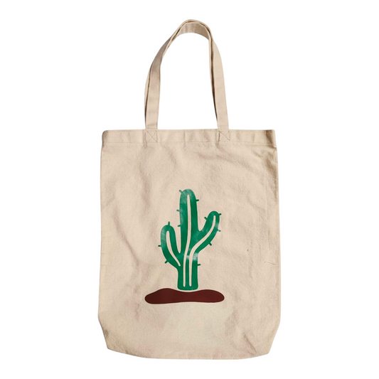 Handmade cactus tote bag